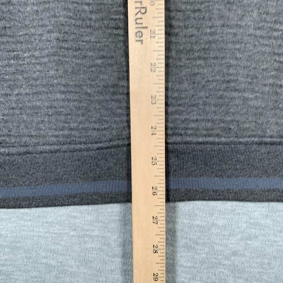 Ted Baker Sweater Mens Extra Large Gray Full Zip Mock Neck Nylon Yoke Pockets - Picture 7 of 10